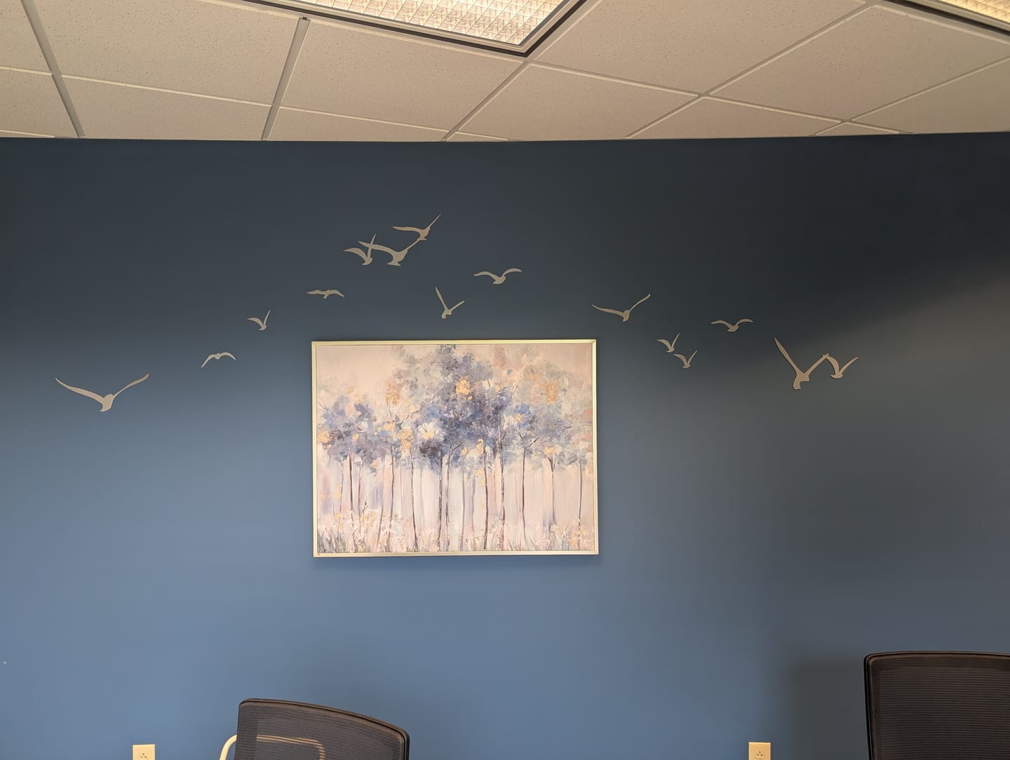 Customer photo review of Flying Birds Metal Wall Art