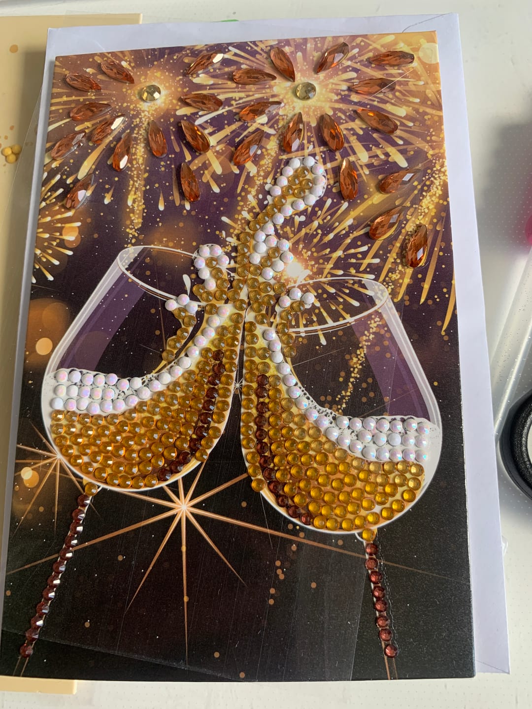 Customer photo review of "Champagne Celebration" Crystal Art Card 10x15cm
