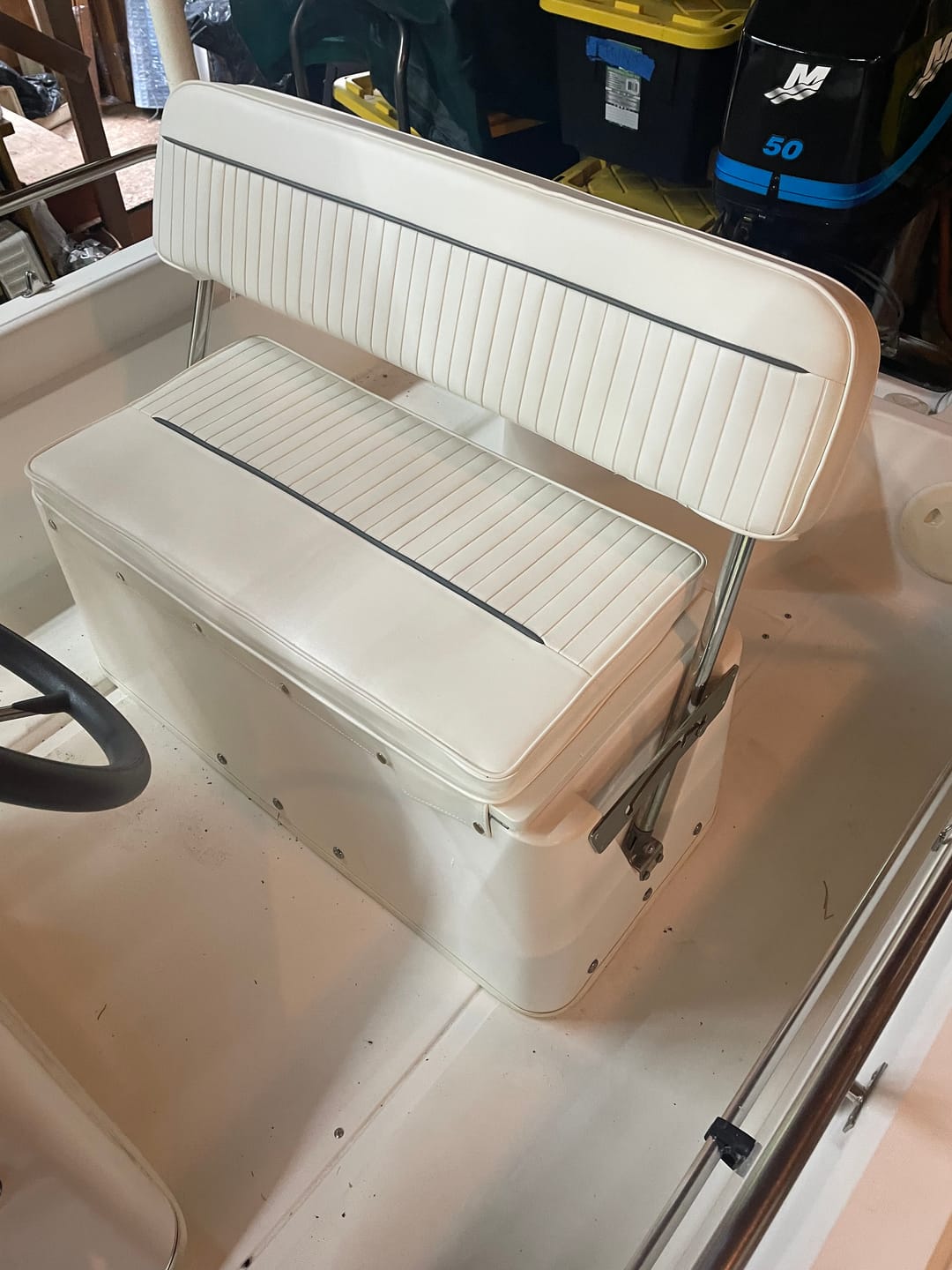 Customer photo review of Boston Whaler Dauntless 14', 16', 18', 22' , & Montauk 150/170 RPS Seat Cushion Set (Bright White)