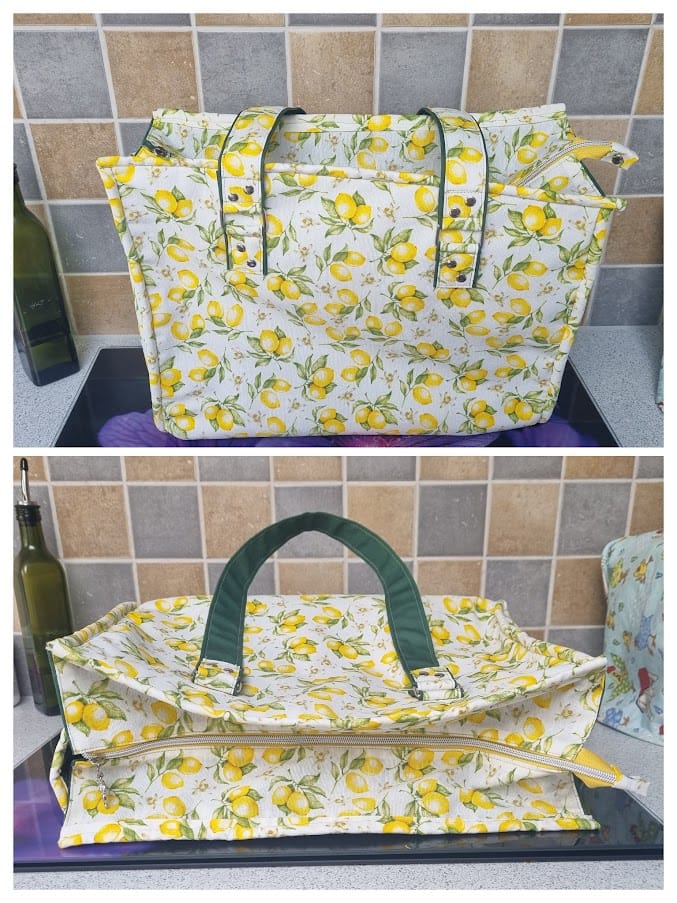 Customer photo review of Lemon Bunches Water Resistant Fabric