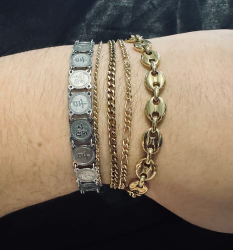 Customer photo review of Puffy Coffee Bean Chain Bracelet