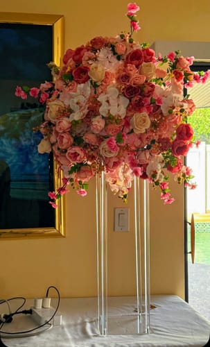 Customer photo review of Clearance Bulk 12" Retro Silk Peony Bush Mixed Hydrangea Faux Flower Bouquet Decor For Home Bridal Wedding Party Wholesale