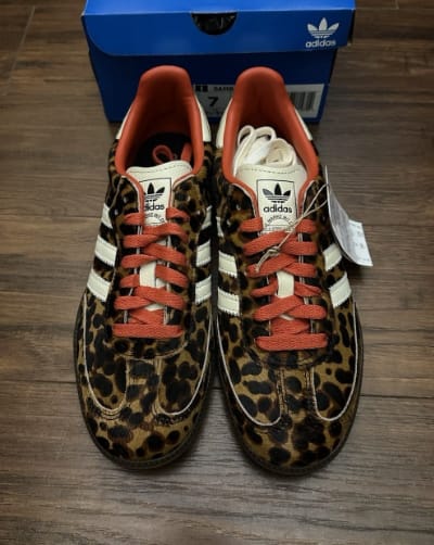 Customer photo review of Adidas Samba OG 'Preloved Red Leopard' – Women’s
