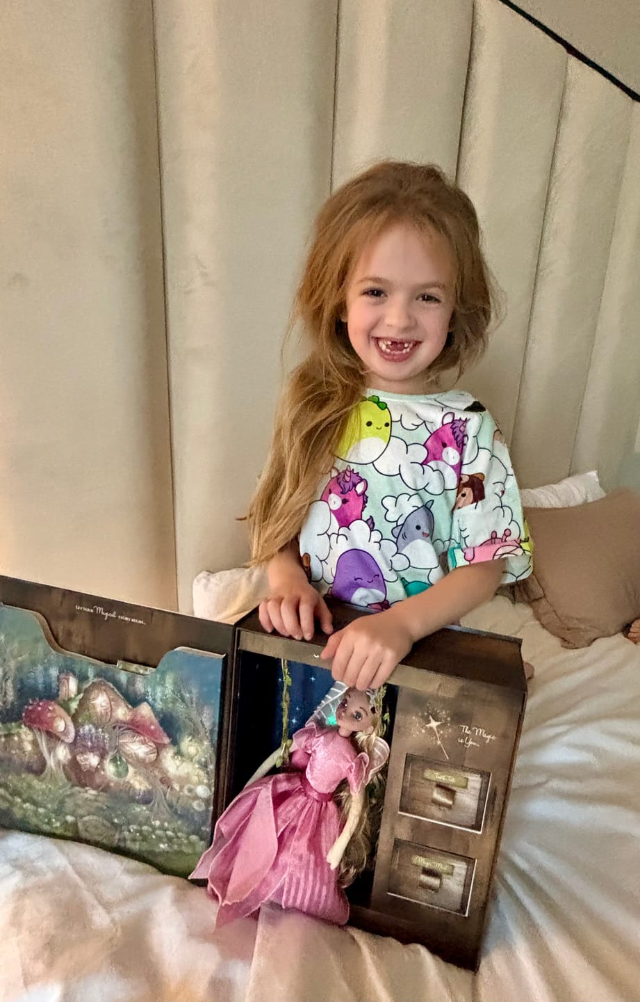 Customer photo review of My Forever Tooth Fairy Gift Set - Includes Storybook, Tooth Fairy Doll, Tooth Tote & Dis'Play' Case - FREE Bonus Gift Forever Tooth Fairy Frame