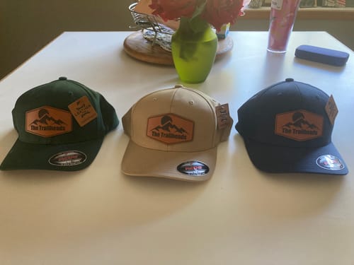 Customer photo review of Premium Custom Leather Patch Hats (Wholesale)