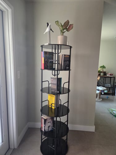 Customer photo review of Flycity 3-5 Tier Rotating Bookshelf With 360° Spinning Display