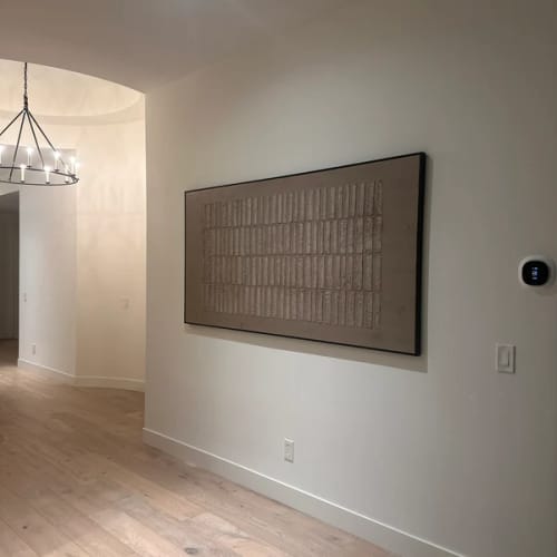 Customer photo review of Brown Wabi Sabi Texture Canvas Art #WS006