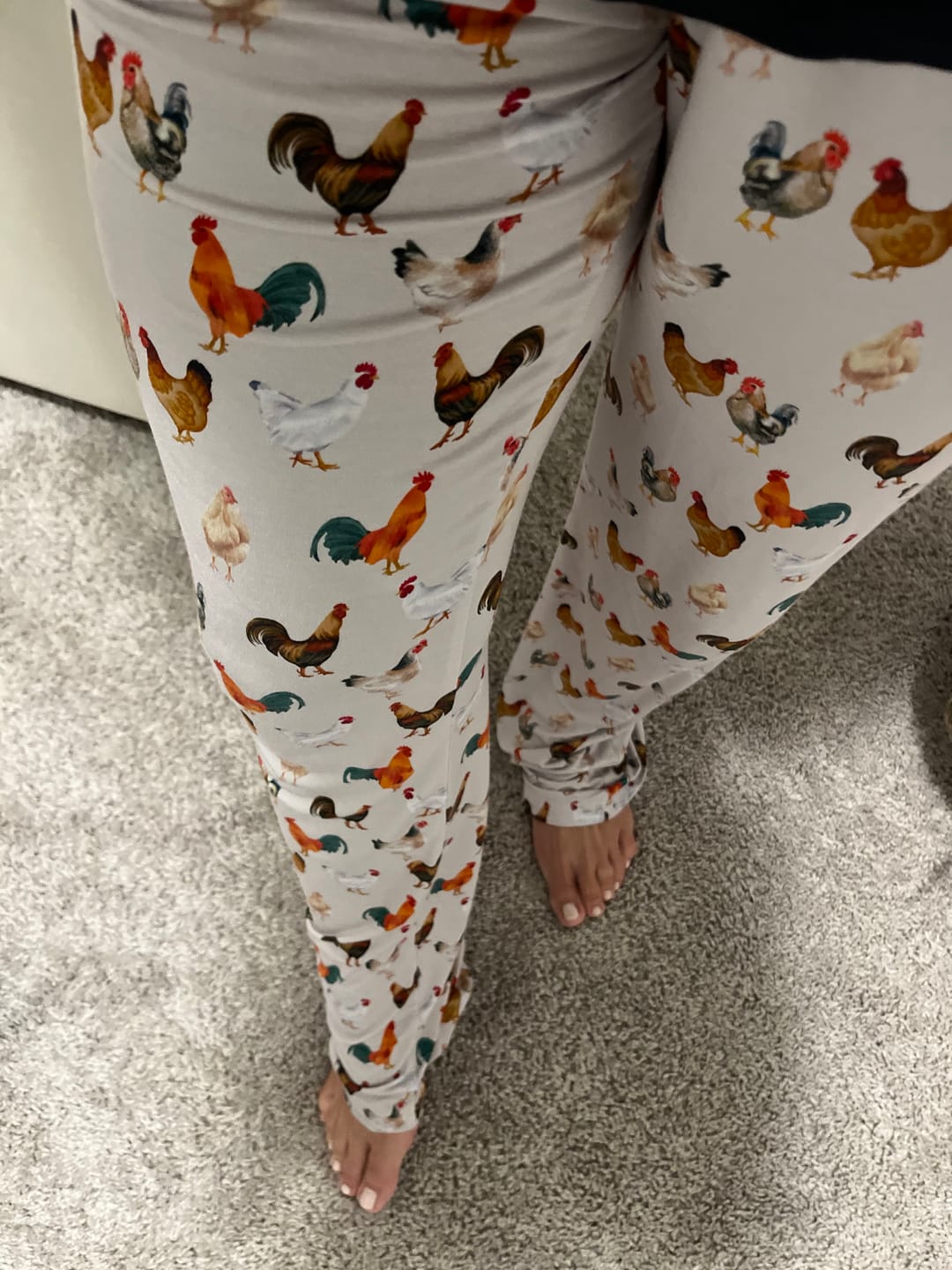 Customer photo review of Chicken Adult Bamboo Pajama Pants