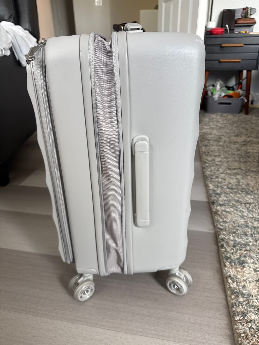 Customer photo review of Bigger Tank Carry-On in Harbor Mist