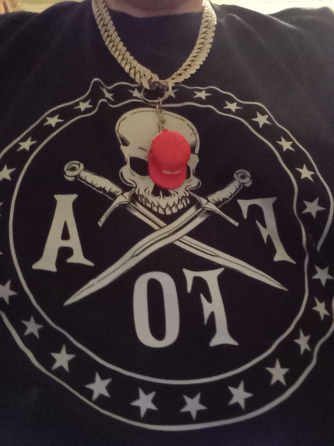 Customer photo review of FAFO Skull & Dagger T-Shirt