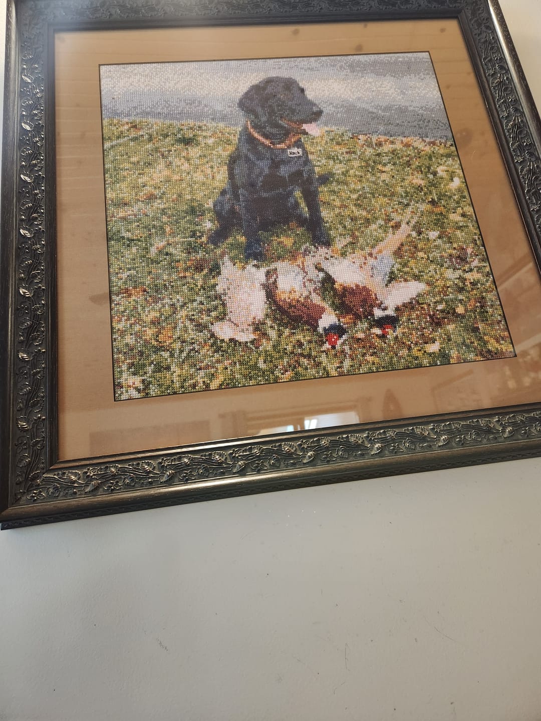 Customer photo review of Custom Couple Cross Stitch Tapestry Kit | Just Upload Your Photo!