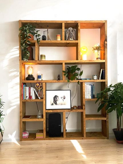 Customer photo review of Reclaimed Wood Bookcase - Rustic Shelving Unit | Handmade Bookshelf | Storage Solution - og