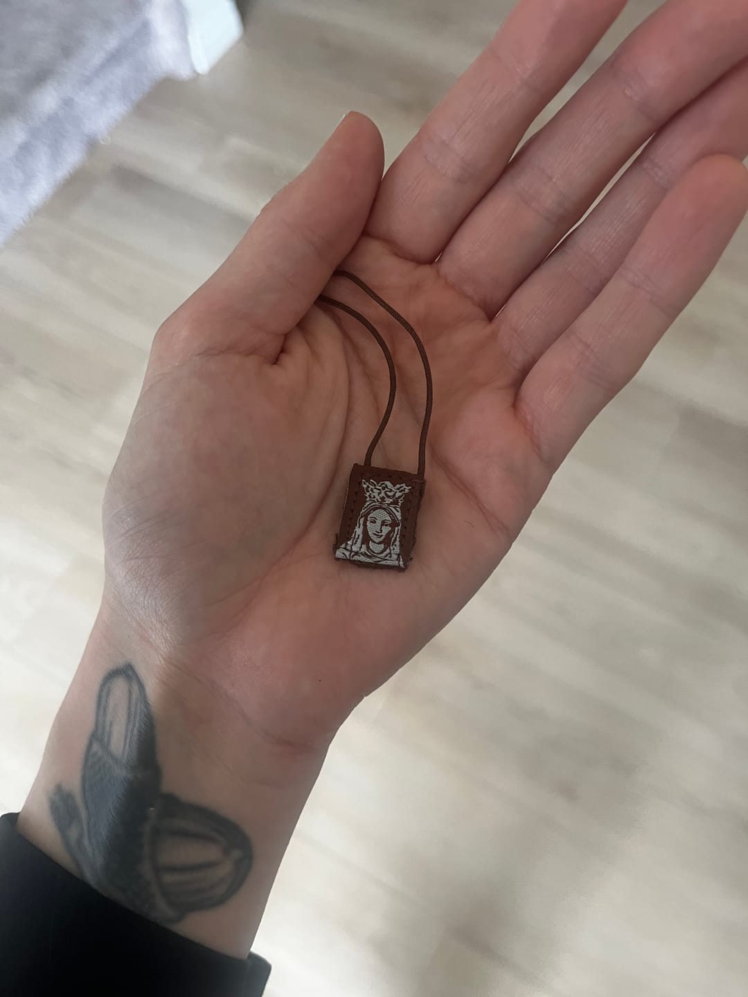 Customer photo review of OLMC Mini | Our lady of Mt. Carmel Premium Brown Scapular