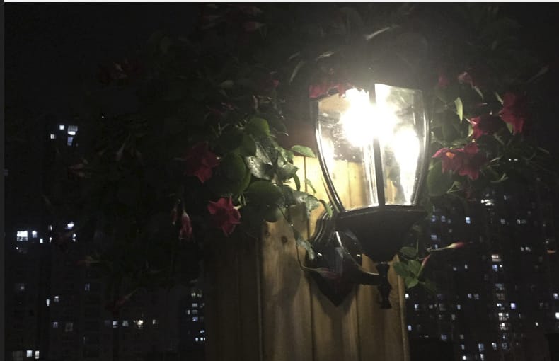 Customer photo review of Antique Solar Wall Light Hexagonal Solar Wall Lamp Clear Glass Gate Outdoor Front Door