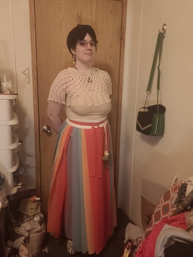 Customer photo review of Cai Hong 彩虹 Rainbow Song Ming Chiffon Mamian Skirt