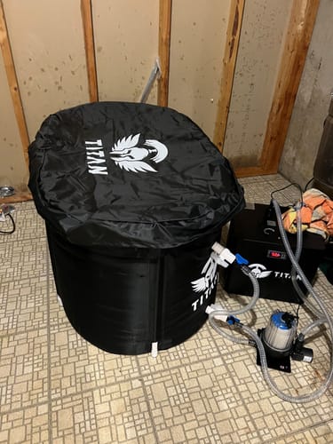 Customer photo review of Bravo XL Cold Plunge Tub + Chiller Bundle