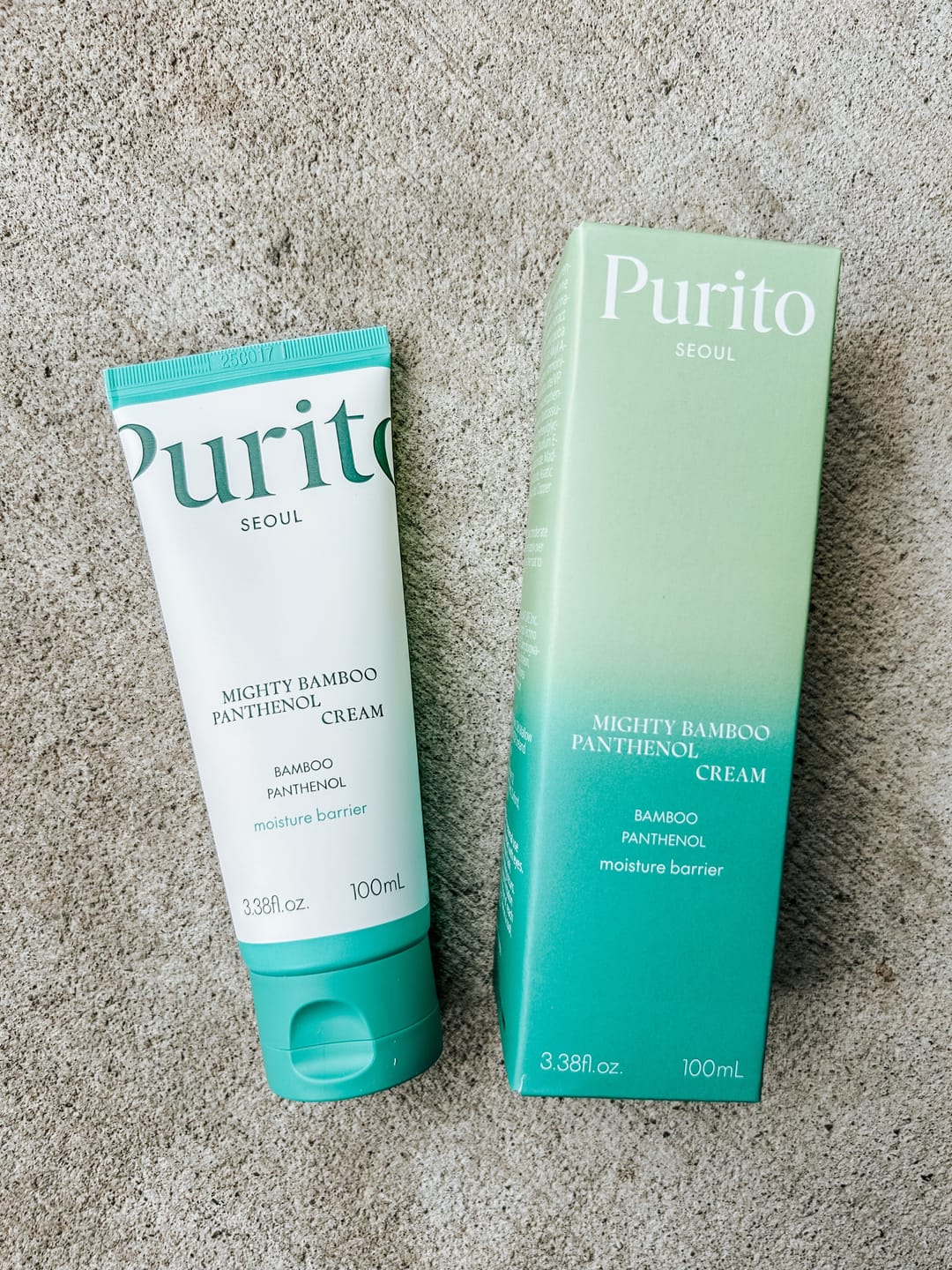 Customer photo review of Krēms sejai ar pantenolu PURITO Mighty Bamboo Panthenol Cream