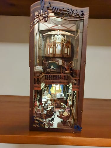 Customer photo review of Timeless Melody DIY Wooden Book Nook Shelf Insert