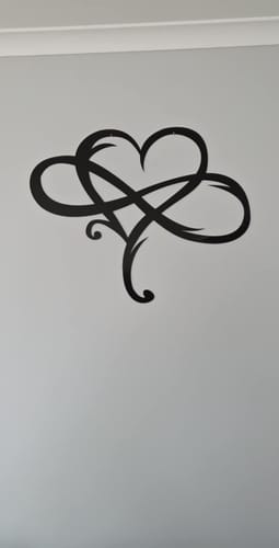 Customer photo review of Infinity Heart Wall Art