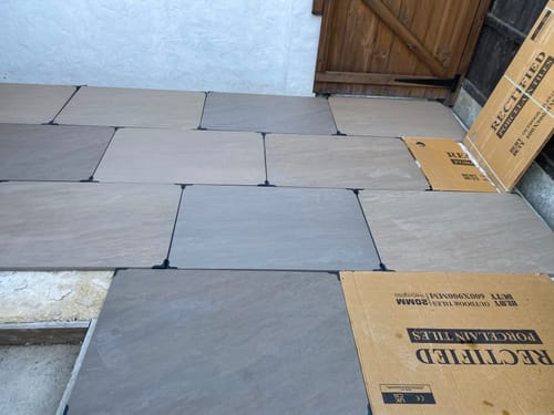 Customer photo review of Raj - Green Porcelain Paving Tiles - 900 x 600 x 20mm