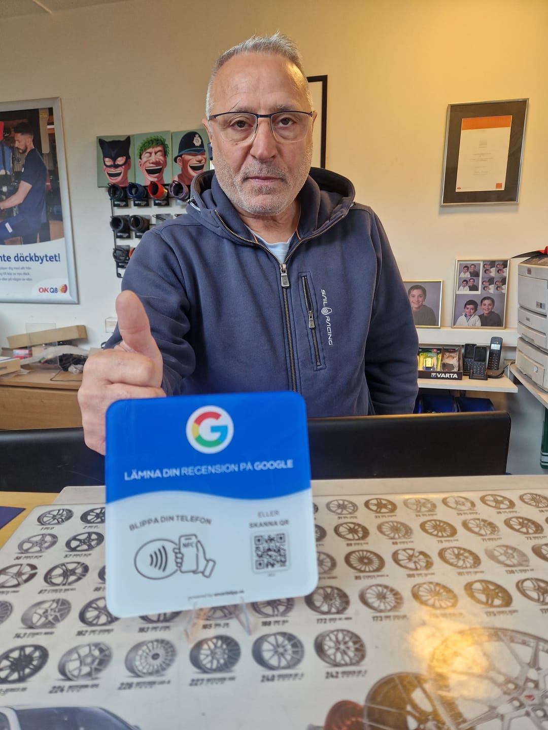 Customer photo review of Google Recensionsplatta