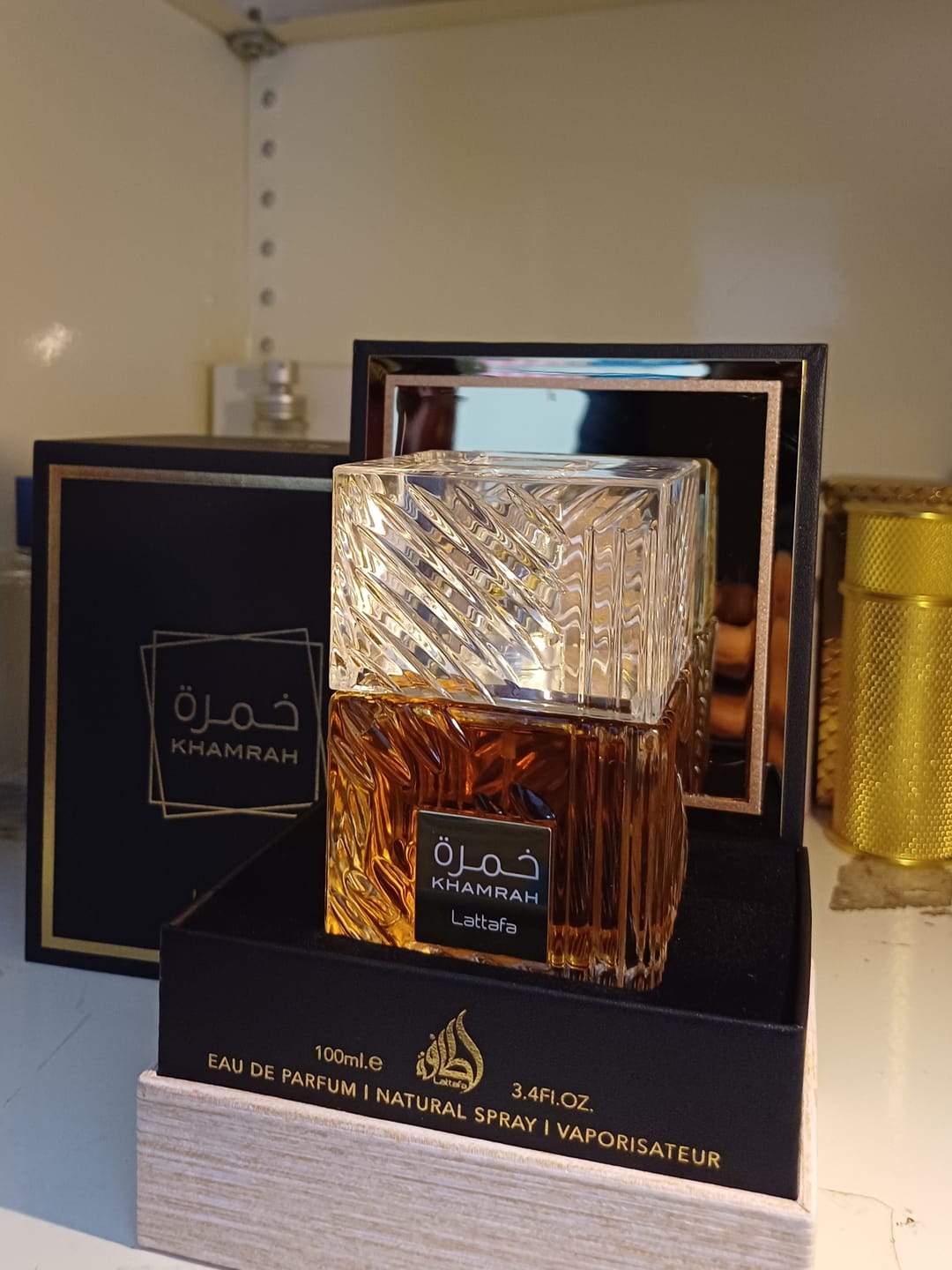 Customer photo review of Lattafa Khamrah Eau De Parfum For Unisex