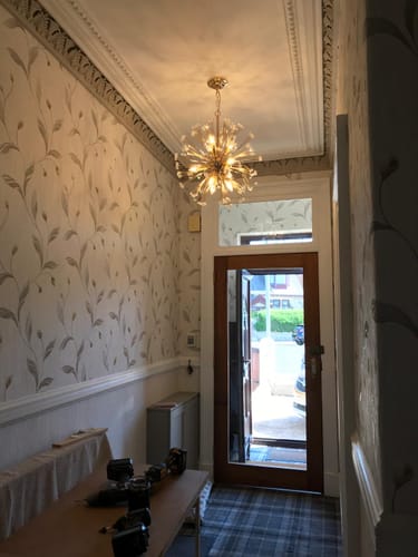 Customer photo review of Dimmable Sputnik Dandelion Starburst Chandelier