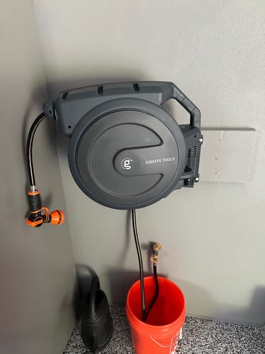 Customer photo review of Retractable Garden Hose Reel-5/8in-90ft
