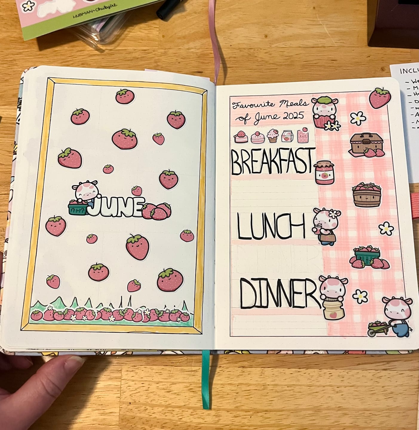 Customer photo review of I Love Strawberries Sticker Sheet