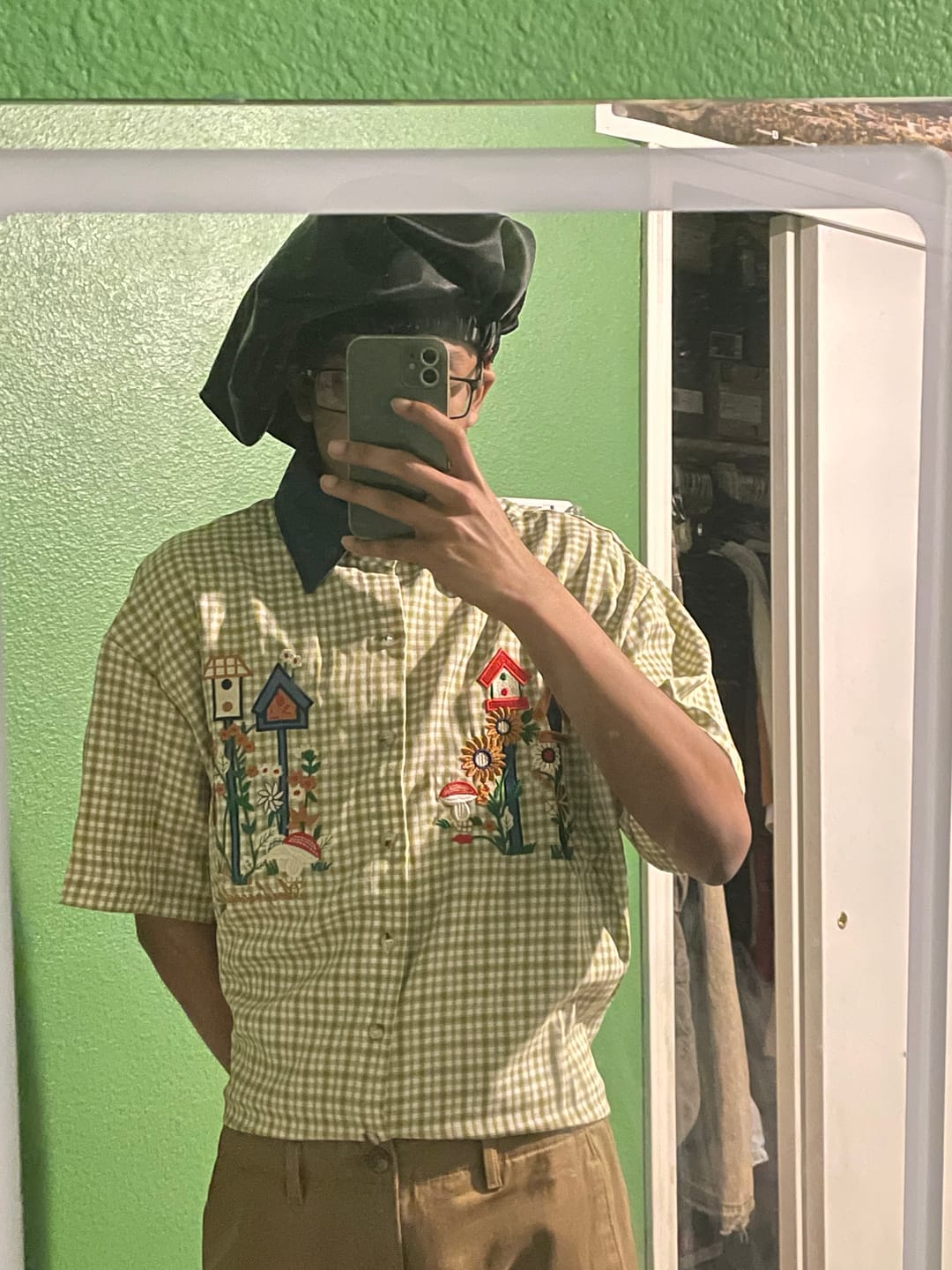 Customer photo review of Aelfric Eden Plaid Embroidery Shirt
