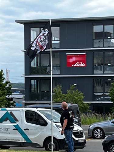 Customer photo review of Fahne inkl. Druck