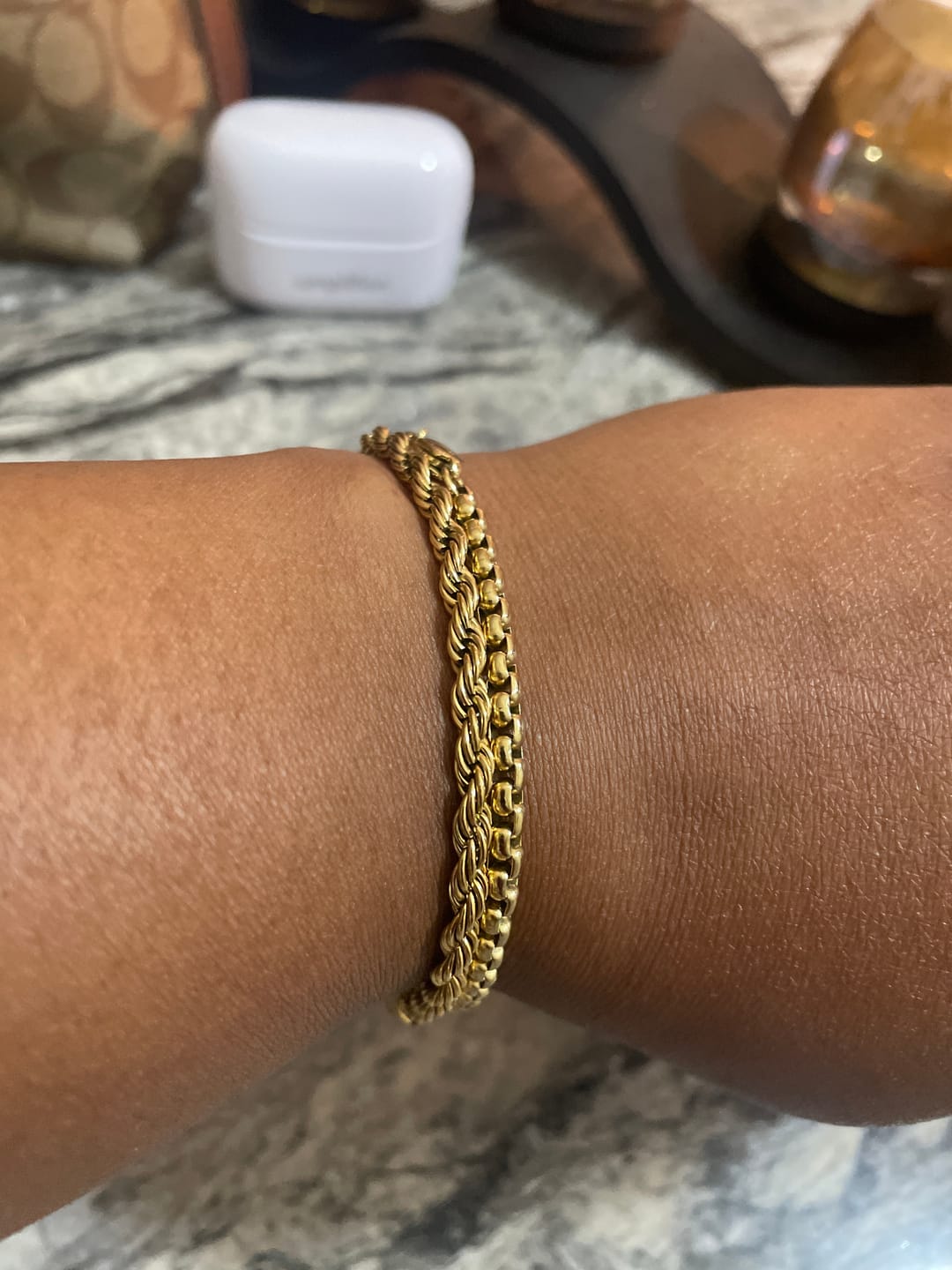 Customer photo review of Rope Link Bracelet Set