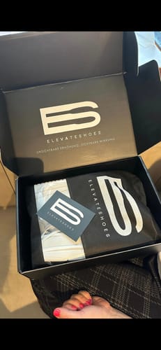 Customer photo review of ELEVATESHOES WHITE CASUAL