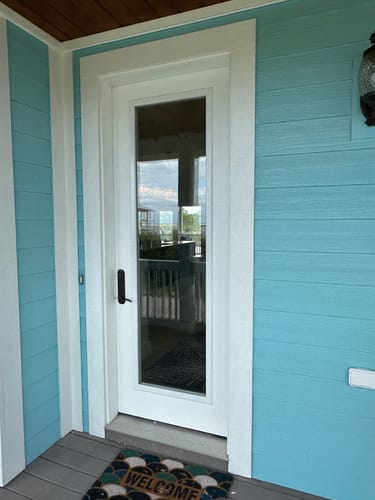 Customer photo review of Clear Hurricane Impact 1 Lite Glass and Frame Kit (Tall Full Lite)