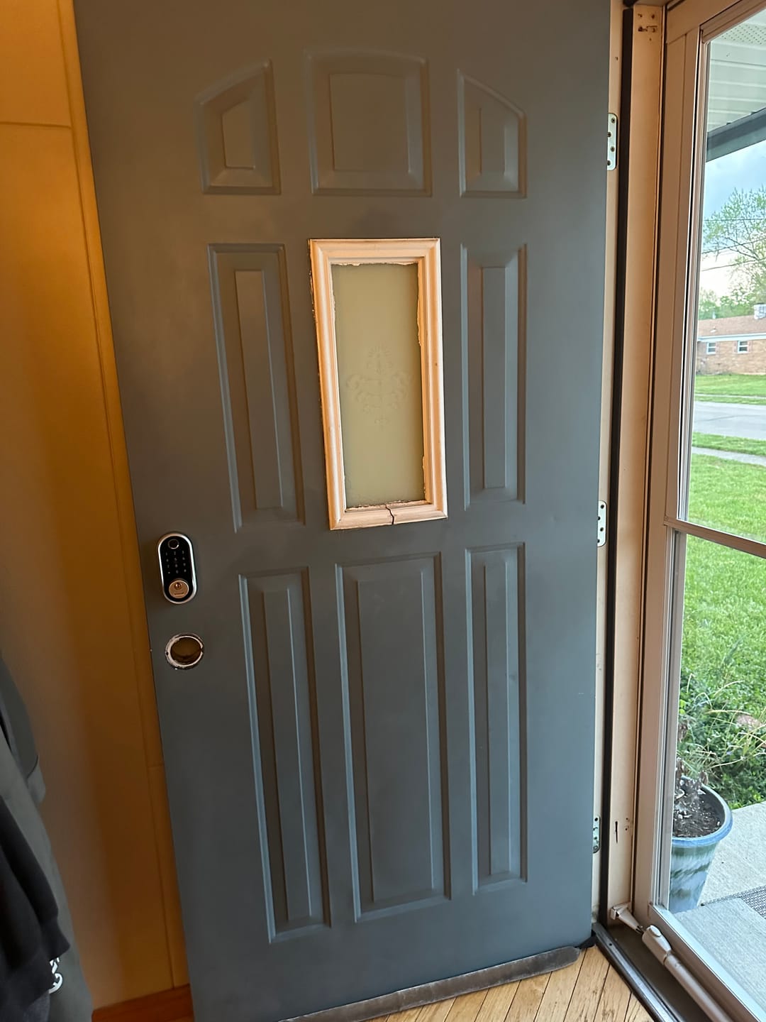 Customer photo review of Clear 1 Lite Glass and Frame Kit (9 Panel Lite 9.5" x 20.5" Frame Size)