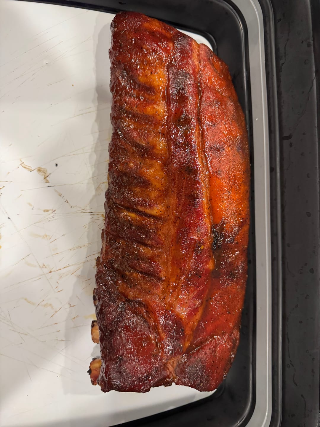 Customer photo review of Hot Honey Peach BBQ Glaze