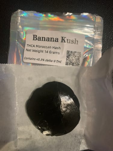 Customer photo review of Banana Kush THCA Moroccan Hash