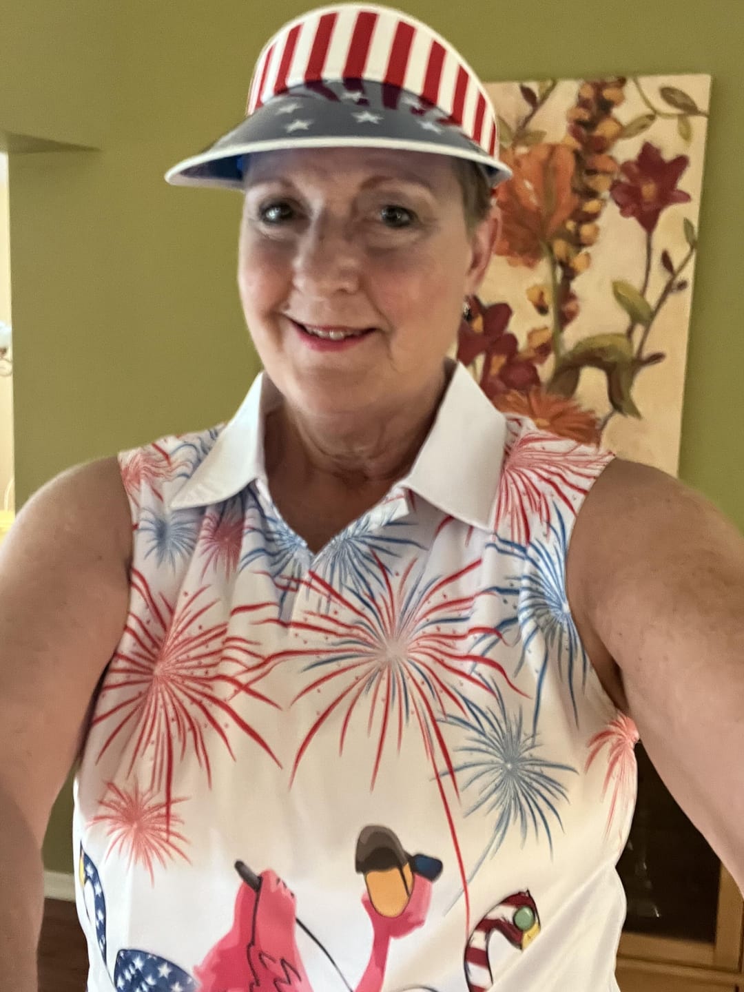 Customer photo review of 4th Of July Patriotic Golf Women Polo H0166
