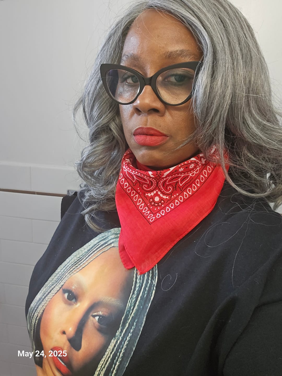 Customer photo review of Sensationnel Dashly Salt & Pepper 4" Deep Part HD Lace Front Wig - SP LACE UNIT 2