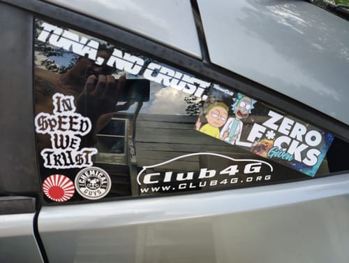 Customer photo review of R&M ZERO FCKS SLAP STICKER