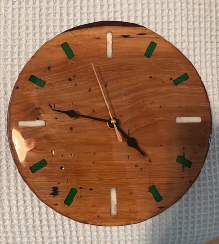 Customer photo review of 10" Circle + Clock Dials Style 2 Acrylic Router Template