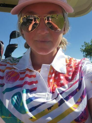 Customer photo review of American Swing Swear Repeat Golf Shirt I0512