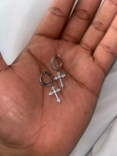 Customer photo review of FAITH EARRINGS.