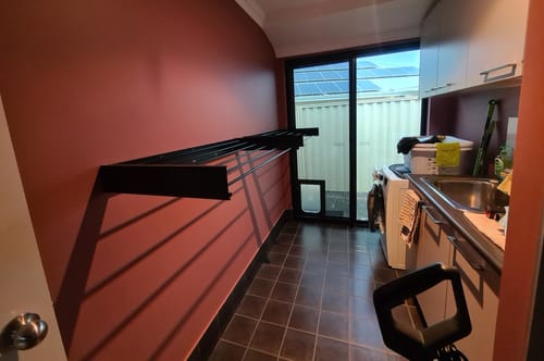Customer photo review of Wall Mounted Drying Rack - Foldable Indoor and Outdoor Drying Rack
