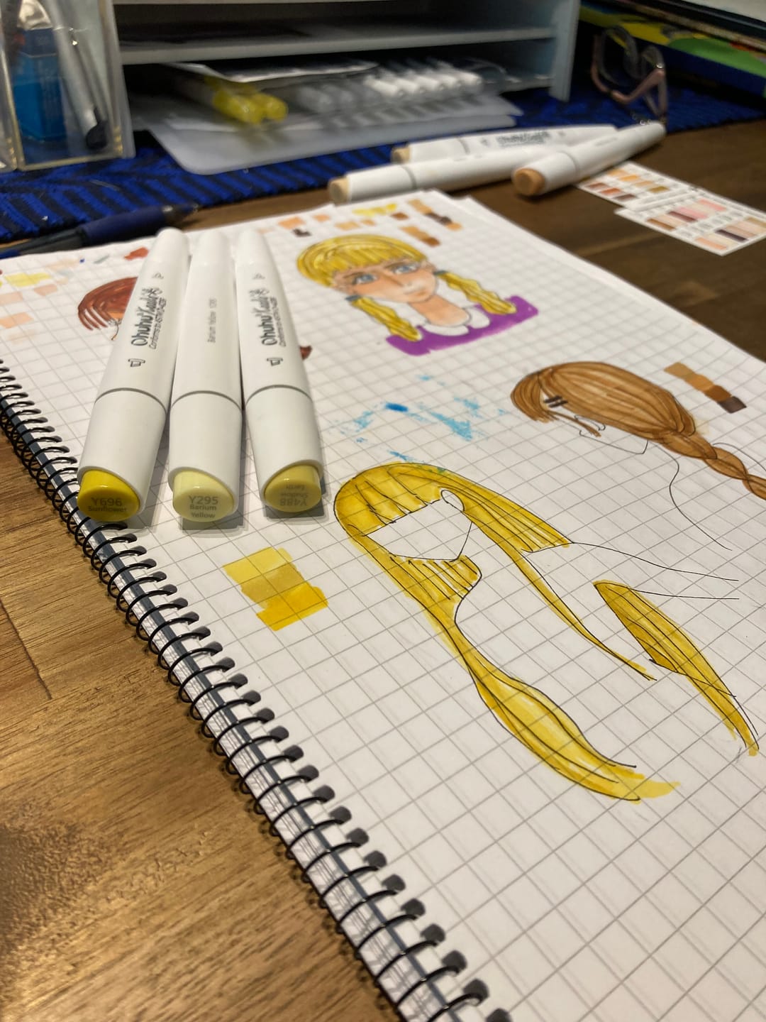 Customer photo review of Ohuhu Kaala Five Tones Slim Broad and Fine Dual Tips Alcohol Art Markers