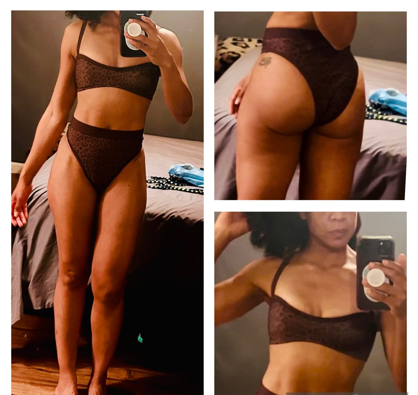 Customer photo review of SYDNEY Jaguar Sweetheart Scoop Top