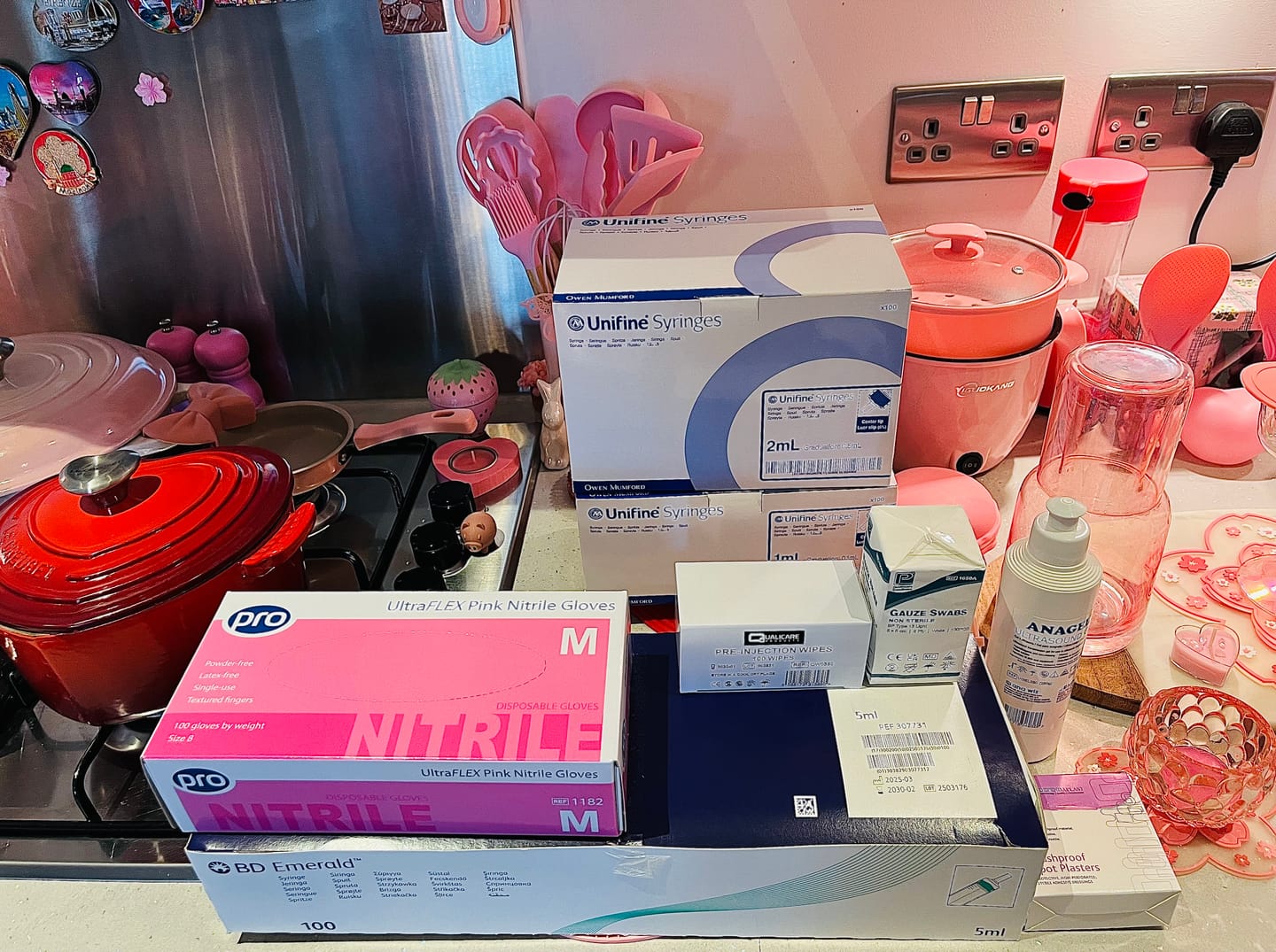Customer photo review of Unifine Luer Slip Central Tip 10ml Syringes - Box of 100