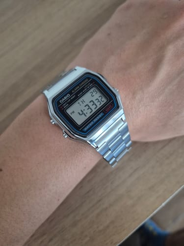 Customer photo review of Reloj Casio Vintage A158WA-1DF Azul/Plateado