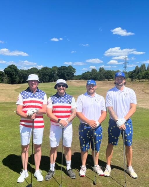 Customer photo review of Eagle American Flag Men's Golf Shirts GM0272