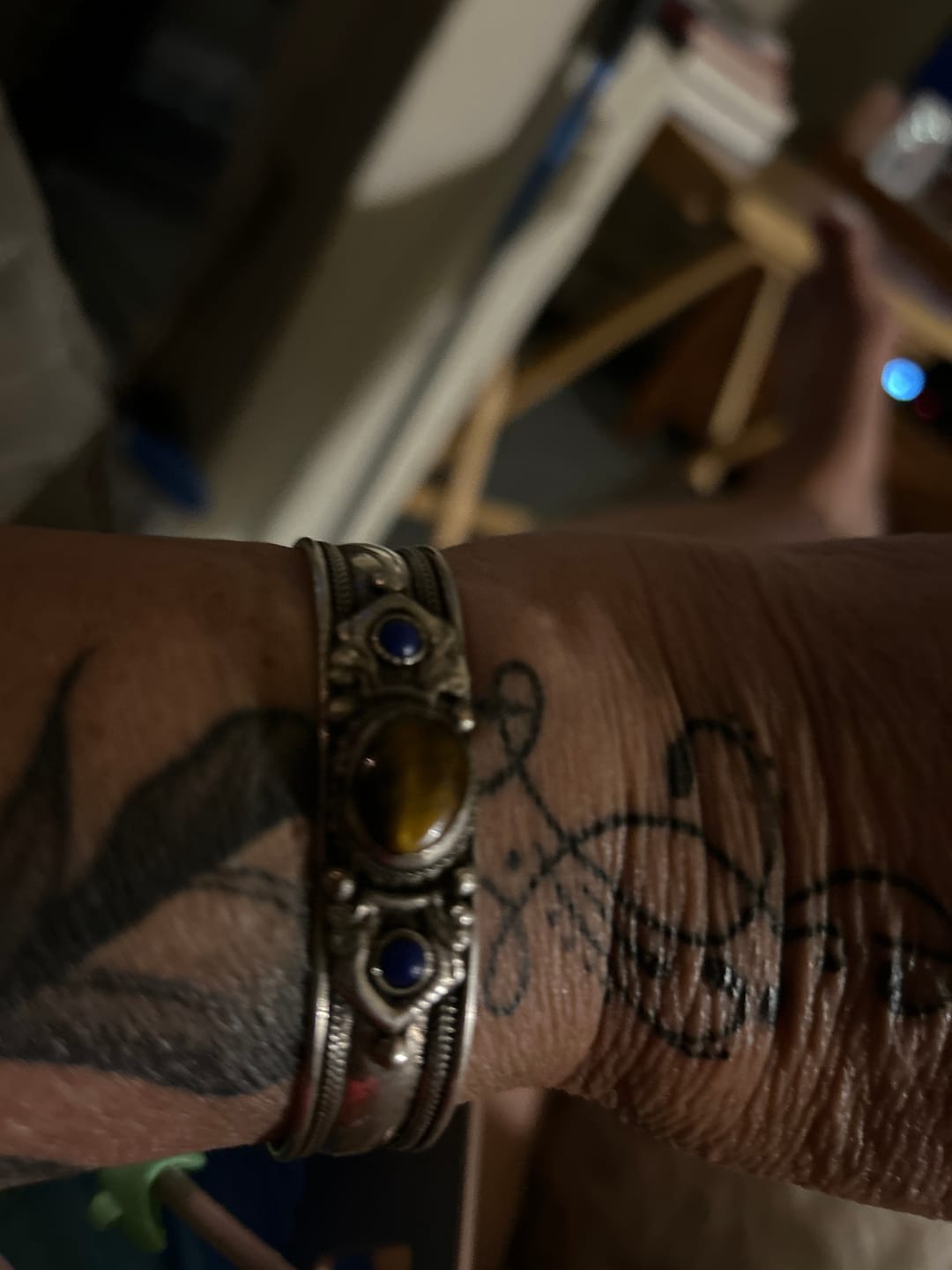 Customer photo review of Tigers Eye Bohemian Cuff Bracelet